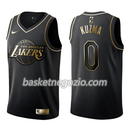 Canotte Uomo Los Angeles Lakers Kyle Kuzma 0 Nike Nero Golden Edition Swingman